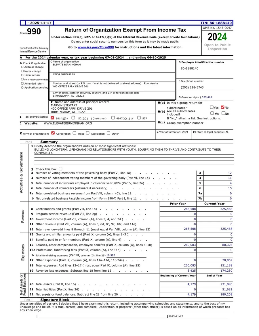 2025 2025 Form 990 cover