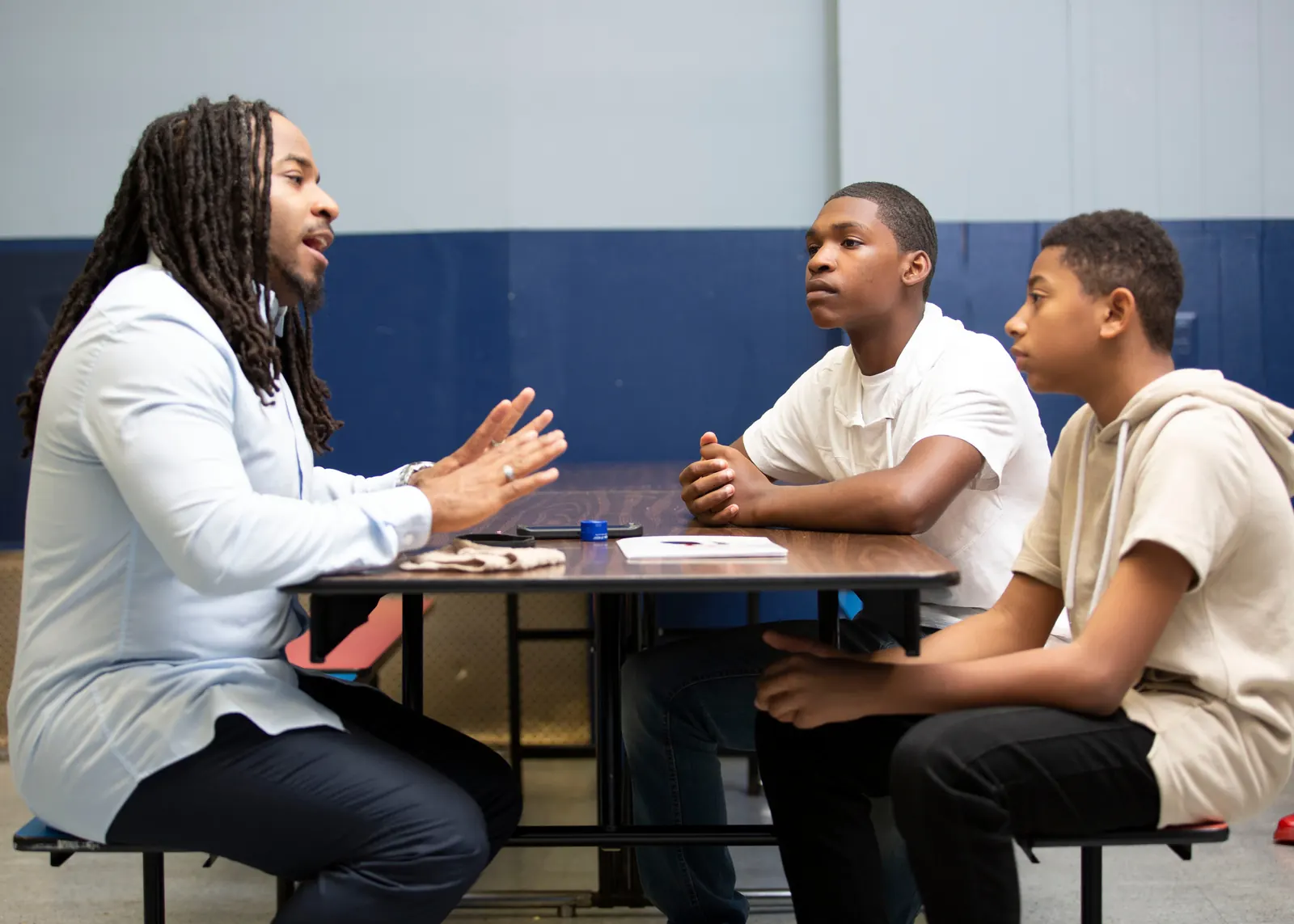 Elevate Birmingham teacher-mentor with students